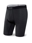 SAXX Underwear Co. Men's Quest Quick Dry Mesh Long Leg Fly, Black, Medium