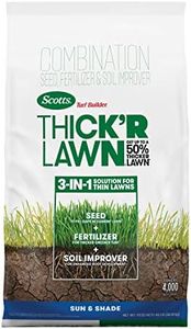 Scotts Turf Builder THICK'R LAWN Grass Seed, Fertilizer, and Soil Improver for Sun & Shade, 4,000 sq. ft., 40 lbs.