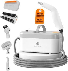 HomeBasic Steam Cleaner 1200W | Portable Handheld Steam Cleaning Machine with 850ml Tank, 2M Hose & 5 Brush Attachments | Kitchen Bathroom Tile Grout Car Spot & Deep Cleaner (220V, 50Hz)