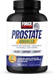 FORCE FACTOR Prostate Advanced, Health Supplement for Men for Reducing Nighttime Bathroom Trips, Bladder & Urinary Relief, with Saw Palmetto, Beta-Sitosterol, 180 Tablets (1-Pack)