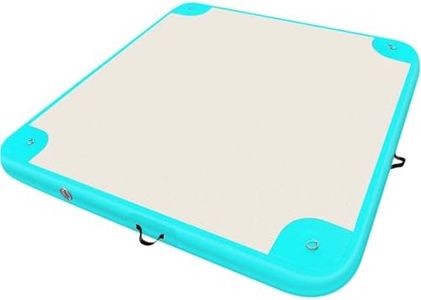 Inflatable Floating Dock, 8x6 ft Inflatable Dock Platform for lake Floating Island with None-Slip Surface, Air Pump, Carry Bag for Lake Ocean