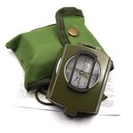 DETUCK Military Compass Metal Sighting Lensatic Compass, Night Fluorescent, Impact Resistant and Waterproof, Survival Navigation Compass for Hiking, Camping, Hunting, Backpacking