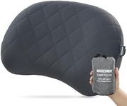 MARCHWAY Ultralight Inflatable Camping Pillow with Soft Washable Cover, Compact Compressible Portable Travel Air Pillow for Outdoor Camp, Sport, Hiking, Backpacking Sleep (Grey)