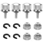 8pcs Motorcycle Seat Bolt Kit, Fender Seat Nut Kit Motorcycle Seat Screw Mount Aluminum Seat Bolts 1/4-20 Thread for Harley-Davidson Sportster Touring Softail Dyna