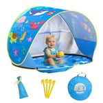 AZDYJL Pop-Up Baby Beach Tent with Little Pool, UPF 50+ UV Protection Portable Sun Shade Shelter, Instant Setup Beach Sun Shelter, Lightweight Kiddie Shade Tent for Beach, Garden, Indoor & Outdoor