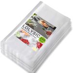 LOLYSIC 200Pcs Vacuum Sealer Bags, 15x25cm Embossed Vacuum Food Sealer Bags, BPA Free, Thick Vacuum Sealer Machine Bags for Food Storage Sous Vide Cooking