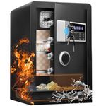 VaultHex 7.0 Cu Ft Extra Large Fireproof Safe Cabinet, Heavy Duty Dual Lock Security Safe with Sensor Light & LCD Display, Waterproof Anti-Theft Safe with Vibration Alarm for Bulk Valuables