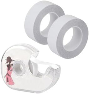 AEIOPRS 2 Pcs 5m Fashion Body Tape Double Sided Adhesive Tape for Clothing Dress Secret Bra Tape With Dispenser avec 1 découpeur