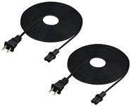 VEBNER Extra Long Power Cord Compatible with Sonos Five, Sonos Play 5, Sonos Beam, Sonos Arc, Sonos Amp, Sonos Playbase, Sonos Sub Gen 3 and Sonos Sub Mini (Black, 20-Foot) 2-Pack