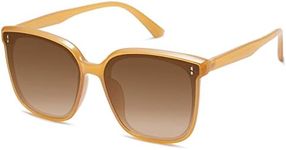 SOJOS Sunglasses for Women Men Vintage Style Shades SJ2157,Orange/Brown