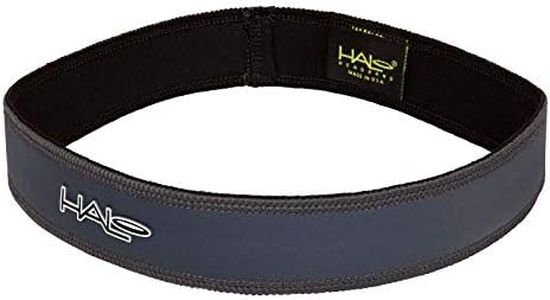 Halo Headband Unisex Adult Charcoal Grey 1" Slim Sweatband, Max Absorption, No-Slip Grip Technology, Redirects Sweat from Eyes and Face, Multi-Sport, Made in USA