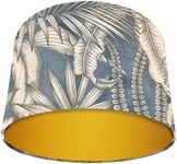 Tropical Blue Light Shades - Choice of Colours - UK Handmade Lamp Shades (Yellow)