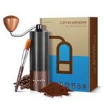 ECORELAX Premium Manual Coffee Grinder - Precision Grinding, Portable, Durable Design for Coffee Aficionados - Enhance Your Brewing Experience