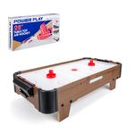 Power Play | Air Hockey Table Game, Wooden Portable Table Toys Game for Kids and Adults, 28inches, Brown