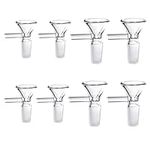 AEIMIAIDE 8 pcs Lab Short Stem Funnels, 4Pcs 14mm Short Stem Funnels, 4Pcs 19mm Short Stem Funnels, Kitchen Funnels for Precise Filtration and Transfers