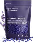 FEMIROWAX Wax Beads, 1lb Hard Wax Beans for Hair Removal Sensitive Skin with Lavender Formula Waxing Beads for Full Body Brazilian Bikini Face Eyebrow at Home Wax Refill for Women Men