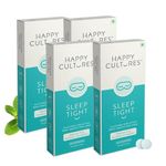 VELBIOM Happy Cultures Sleep Tight Melatonin 5Mg Probiotic Sleep Deeper & Wake Up Refreshed Non Addictive & Natural Sleep Cycle,Improves Digestion While Sleeping,120 Chewable Chewmints