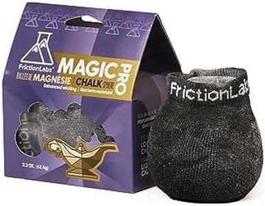 Friction Labs Magic Pro Chalk Sphere 2.2oz - Premium Moisture-Wicking Chalk Ball for Rock Climbing, Weight Lifting, Gymnastics, & Bowling - Mess Free Gym Chalk with Easy to Refill Sock