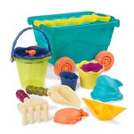 b. toys wavy wagon beach set, translucent sea, 9.5 x 14 x 8- Multi color