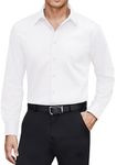 J.VER Mens White Dress Shirts Long 