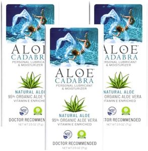 Aloe Cadabra Natural Personal Lubricant and Organic Sex Lube for Men, Women & Couples, Natural Aloe, 2.5 Ounce (Pack of 3)