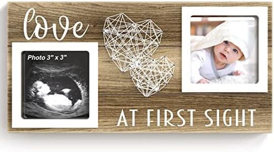 EURSET Baby Sonogram Picture Frame for 3" x 3" Ultrasound Photo - Pregnancy Announcements Ideas - Gender Reveal Baby-Shower Gift - New Mom Expecting Parents to Be Keepsake Gifts - Nursery Décor