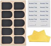 Rockhouse Clarinet Patch Mouthpiece Pad, 0.5mm Thick Mouthpiece Teeth Cushion Sticker for Soprano Sax Clarinet Instrument Accessory, Black, 10-pack