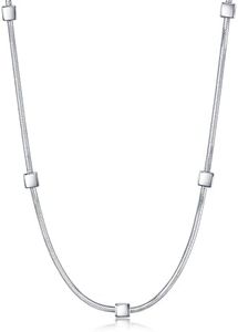 CHOW SANG SANG 950 Platinum Essence Snake Chain with Square Beads Necklace for Women 47cm 96368N