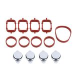 Swirl Flap Kit, 4 pcs 22mm Diesel Swirl Flap Blanks Swirl Flap Delete Kit with Intake Manifold Gaskets(4x22mm)