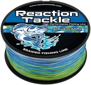Reaction Tackle Braided Fishing Line Camo Aqua 6LB 1000yd