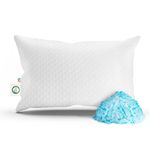 Mastery Mart Cooling Pillow King Size Set of 1, Shredded Memory Foam Pillows, Adjustable, Cooling Gel Foam Pillow Soft and Supportive for Side Back Stomach Sleepers