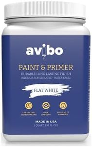 Interior Paint and Primer | Non-toxic Water-based Acrylic Latex (Low to No Odor) | Touch-ups | Durable Long-lasting Finish | 1 Quart (32 Fl Oz)