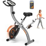 Exercise Bike Foldable with 16-Level Magnetic Resistance LCD Display Compact Folding Stationary Bike for Home Gym Workout Supported App