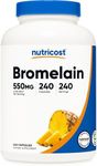 Nutricost Bromelain Capsules (240 Capsules) - 550 MG Per Serving, Vegan, Non-GMO, GMP Compliant