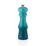 Le Creuset Classic Adjustable Salt Mill Grinder, Chip-Resistant ABS Plastic, Anti-Corrosion, 40g, 21 cm, Caribbean