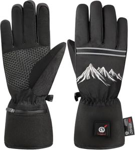 SAVIOR HEAT Rechargeable Heated Gloves for Men & Women – 3M Thinsulate Warmth Winter Electric Glove with Long Battery Life (Up to 10 Hours), Waterproof Heated Gloves for Cold Weather Hiking, Driving