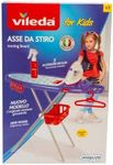 Vileda Ironing Board Set for Kids, Imitative Toy for Little Helpers, Encourages Imaginative Play, Easy to Assemble, Includes 6 Accessories, Suitable for Ages 3+