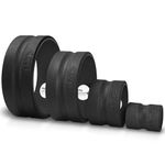Chirp Wheel Foam Roller - Targeted Back Foam Roller for Back Pain Relief, Deep Tissue Muscle Massage, Trigger Point Round High Density Foam Roller for Physical Therapy & Exercise, 4-Pack Black