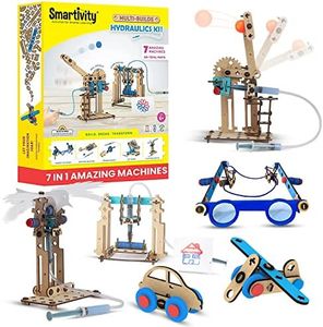 Smartivity 7 in 1 Multi-Builds Hydraulic Kit STEM DIY Fun Toy for Kids 6 to 12 Best Gift Toy for Boys & Girls Age 6-8-10-12 Science Toy Educational & Construction Based Activity Game