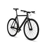 6KU Aluminum Fixed Gear Single-Speed Fixie Urban Track Bike, Shadow Black, 52cm/S