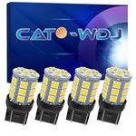 CATO-WDJ 7443 Led Bulb 7441 7444 7443 T20 992 Led Bulb for Brake Lights, Backup Reverse Lights,Tail Lights, Super Bright 5050 27-SMD 12V White (4pcs)