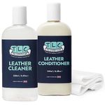 The Leather Clinic Leather Cleaner & Conditioner Kit 250ml | Complete Rejuvenation Kit for Furniture, Sofas, Car Seats & More | Cloth Applicators Included