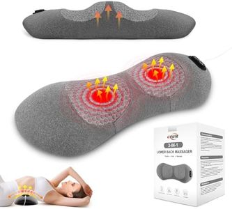 3-in-1 Electric Lumbar Support Pillow with Heat & Massage, Ergonomic Memory Foam Lower Back Massager for Pain Relief Deep Tissue, Smart Air Lift Technology, Ideal for Car/Bed/Sleeping/Office Chair