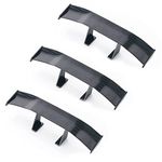 acdokuk 3 Pack Car Mini Spoiler Wing, Universal Auto ABS Rear Spoiler Wing Decoration, Vacuum Cleaner Wing Texture Decoration, Without Perforation Car Tail Decoration, Black, 6.7inch