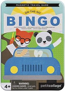 Petit Collage Magnetic Travel Game, On-The-Go Bingo, Ages 4+ Years, Blue