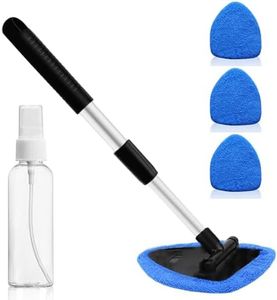 JNBGTU Nettoyeur Pare Brise Voiture Brosse Nettoyage Pare Brise Intérieur Longue Poignée Nettoyant Pare Kit de Nettoyage Pare Brise pour Fenêtres, Miroirs