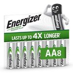 Energizer Rechargeable Battery AA Pack, Recharge Power Plus, 8 Pack, Rechargeable Batteries