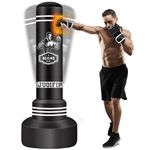 Standing Punching Bag for Adults, 70" Heavy Bag Boxing Bag Inflatable Kickboxing Bag for Men Women Teens, Kicking Bag Boxing Equipment for Training MMA Muaythai Fitness Karate