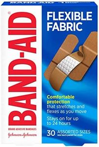 Band-Aid Brand Flexible Fabric Adhesive Bandages, Comfortable Sterile Protection & Wound Care for Minor Cuts & Burns, Quilt-Aid Technology to Cushion Painful Wounds, Assorted Sizes, 30 ct