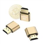 4K HDMI Dummy Plug,High Resolution Virtual Monitor Display Emulator,3840x2160@60Hz Adapter for Ethereum ETH ZEC BTC Mining, Compatible with Windows Mac OSX - 3 PC